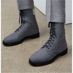 Lafayette 148 Finely Women's Combat Boots Wool Cashmere Size 10 Multicolor Lace Photo 0