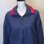 Cabin creek  blue heavy fleece zip up collared winter jacket Photo 1