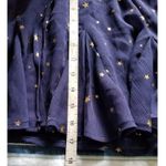 Row A Women Navy Blue Mini Skater Skirt w/ Gold Stars Size M Size M Photo 8
