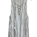 Show Me Your Mumu  Rancho Mirage Dress Striped Lace Up White Blue pinstripe boho Photo 0