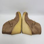 Stella McCartney Beige Suede Faux Shearling Lined Gum Wedge Ankle Boot Size 40 Photo 10