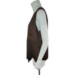 Cato Womens XL Brown Sleeveless Peplum Tank Cinched Shoulders Lined Photo 7