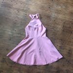 NBD  Leo blush cutaway back mini skater dress Photo 3