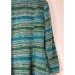 Arrata Jacket Coat Green Turquoise Size Small NWOT Cream Collar Boho Indie Blue Photo 11
