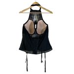 Adore Me Black Lace Halter Neck Corset Bustier Garter Straps Lingerie Size XL Photo 4