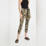 Pam & Gela  Green Camouflage Print Cargo Cropped Military Pull On Pants‎ Size S Photo 11