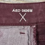 American Eagle Hi Rise Shortie Cutoff Shorts Burgundy Size 00 Photo 9