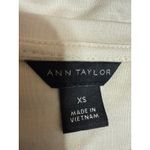 Ann Taylor Women's Cream Silky Satin Crewneck Short Sleeve Shirt Blouse Top XS Photo 2