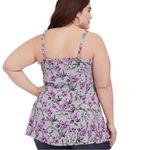 Torrid 💙SALE 3/$25  FLORAL CHALLIS TANK GREY PURPLE PINK TANK TOP BLOUSE 3 Photo 2