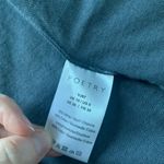 Poetry  Blue Gray One Button Hemp Blend Cardigan 6 Photo 4