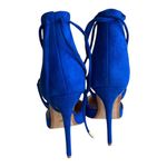 Shoe Republic LA Brand New  Blue Suede Heels Size 8.5 Photo 3