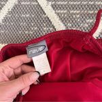 Vintage Y2K RAVE shiny red drape front spaghetti strap‎ dress Photo 2