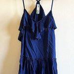 Free People  Navy Blue Studded Layered Tank Top‎ Womens Size XS Photo 3