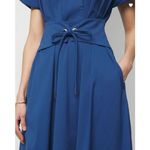 White House | Black Market New! Short Sleeve Collar Poplin Midi Dress, size S Photo 3