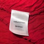 Pure Jill Candy Apple Red Cotton Crinkle Texture Long Sleeve Crew Neck Tunic Lg Photo 7