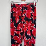 White Fox Boutique  Womens Red & Black Floral Print Flared Pants Size Small Photo 2