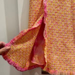 Rickie Freeman For Teri Jon Pink Tweed Tie Dye Ruffle A Photo 8