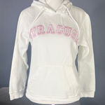 J. America Women’s White Embroidered SYRACUSE College Drawstring Hoodie Size L NEW Photo 0