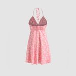 ZARA  Pink Satin Effect Flower Print Mini Dress Photo 8