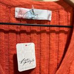 Free People NWT  Beach XS Vibrant Orange Ribbed Sweater Vest Photo 1