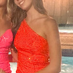 Faviana Orange Hoco Dress Photo 0
