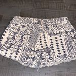 Bullhead‎ High Rise Shorts Cream/Denim Blue Size 1 Photo 2