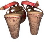 B.O.C. Born Jayne Wedge Slingback Sandals Cork Vacation Summer Red 8M Size 8 Photo 4