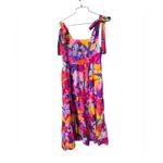 Jude Connally Rose Maxi Dress Size L In Kaleidoscope Floral Tie Purple Size L Photo 1