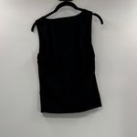 J.Crew  Stretch cotton-blend V-neck top in black Photo 4