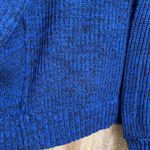 Free People High Hopes Blue Black Chunky Knit Sweater Cardigan XS Photo 4