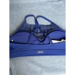 Lorna Jane New Uniquely Bikini Top Size Small Padded Navy Blue Crochet Smiley Photo 5