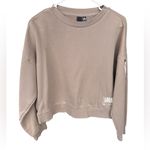 Adidas Longsleeve Pullover Cropped Length Tan Sleeve size XS oversized Photo 2