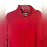 Lands' End Lands’ End Women’s Red Fleece 1/4 Zip Pullover Size XL Warm Cozy Classic Photo 3