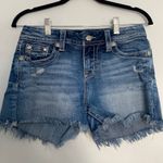 Miss Me  Signature Denim Jean Cut Off Distressed Mini Jean Shorts size 27 Photo 0