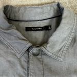 Tahari  Gray Button Down Shirt Jacket Size L Photo 5