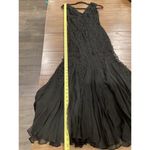 Nicole Bakti vintage  Silk Embellished Plunge Neck Long Evening formal maxi Dress Photo 7