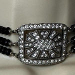 Y2K Vintage Antique Buckle/Beaded Choker Black Photo 1