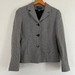 Ann Taylor  Petites Black White Tweed Blazer Jacket Formal Office Business 2P Photo 0