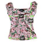 Collectif London Dolores Rose Pink Mauve Pin Up Top Women’s Size XS Photo 7