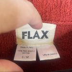 Flax  knit orange v-neck sweater 302 Photo 4