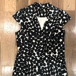 Ann Taylor  Black White Polka Dot Vneck Dress Size 6 Photo 5