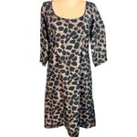 Rebecca Taylor Leopard Silk Shift Dress 10 Mobwife NWT Chocolate Animal Print Photo 1