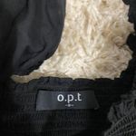 O.P.T Black Square Neck Smocked Tiered Midi Dress Photo 7