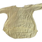 GRACE HILL 100% Linen Yellow Pastel Button‎ Down Back 1/2 Sleeve 16 Large Photo 0