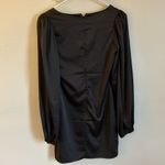 Forever 21 NWOT Satin black long sleeve dress Photo 3