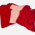 Rose + Olive  Parallel Universal Thread Tops Valentine’s Day XL Bundle Lot of 3 Photo 0