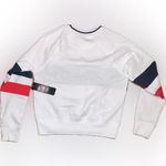 NFL NWT  New England Patriots Womens Fleece Striped Sweatshirt Sweater Pullover M Photo 5