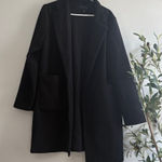 Black Longline Coat Size L Photo 0