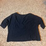 Fabletics  Womens Black Knit Pullover Sweater Top 3/4 Sleeve‎ Size Large Photo 4