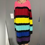 NEW YORK & COMPANY Stripe Sweater Dress Size L Yellow Size L Photo 2